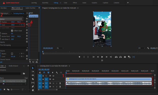 Gambar 1 - Membuat Efek Zoom IN Dasar di Premiere Pro