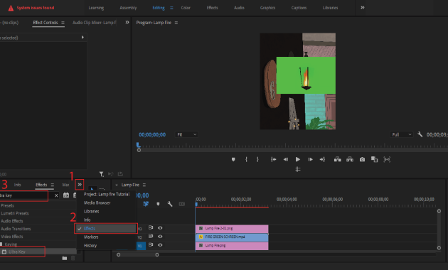Gambar 1 - Menghilangkan Green Screen di Adobe Premiere Pro