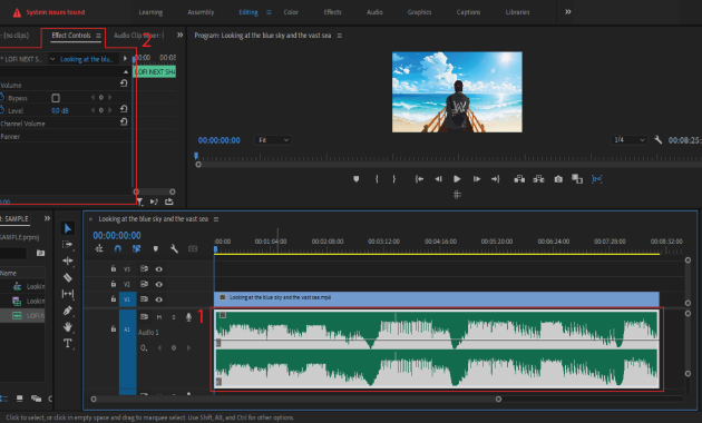 Gambar 2 - Cara Mengatur Keyframe Audio di Adobe Premiere Pro