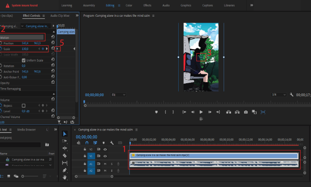 Gambar 3 - Membuat Efek Zoom OUT Dasar di Premiere