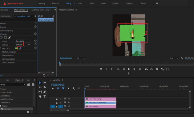 Gambar 3 - Menghilangkan Green Screen di Adobe Premiere Pro