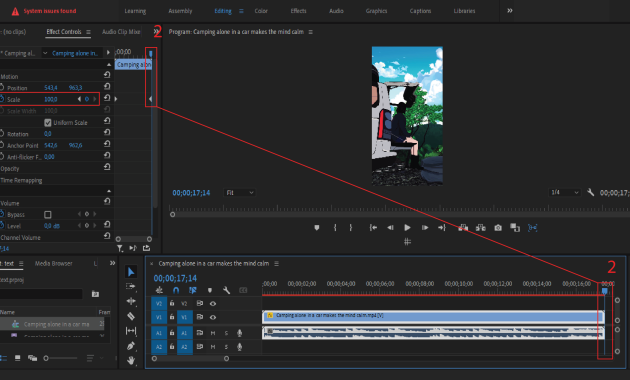 Gambar 4 - Membuat Efek Zoom OUT Dasar di Premiere